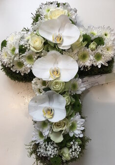 kruisje  witte en groene tinten