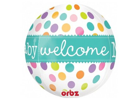 Ballon Orbz 16 x 16 inch Welcome baby