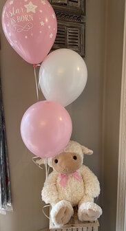 Knuffel schaapje 60cm met ballonnentros 