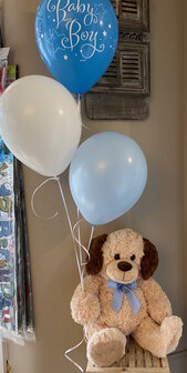 Knuffel hondje 60cm met ballonnentros 