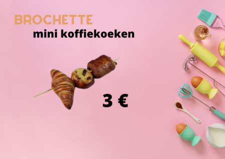 Brochette mini koffiekoeken