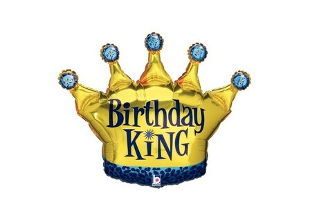 folieballon Birthday king 36 inch 