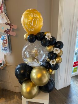 Organic ballondeco verjaardag met ballon met geld