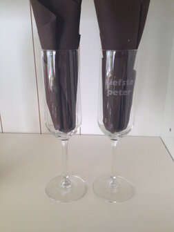 gegraveerd champagneglas