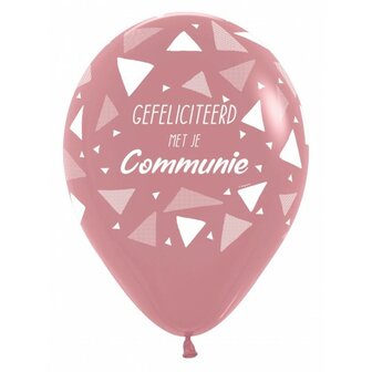 Ballon 45cm communie triangles