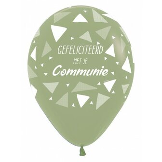 Ballon 45cm communie triangles