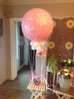 Grote ballon voor baby in net