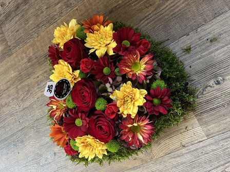 hartje rode en oranje tinten