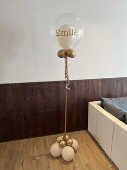 Ballon double bubble 50cm met naam