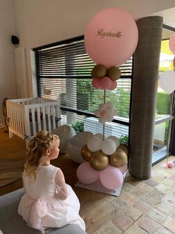 Ballonstaander latexballon 90cm met naam