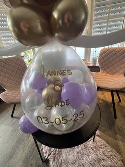 Stuffer ballon Mickey gevuld met geld