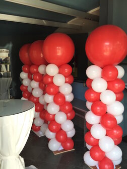 Ballonstaander met grote effen topballon ( niet bedrukt)