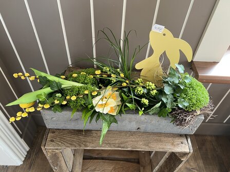 Bloemstuk vaste plant (lang houdbaar) gele tinten