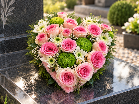 Bloemstuk Allerheiligen hartje