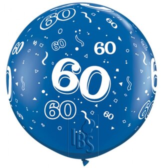 Latexballon 60 jaar - 36 inch = 90cm