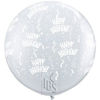 Latexballon Happy Birthday - 36 inch = 90cm