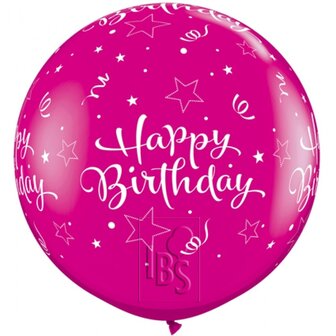 Latexballon Happy Birthday - 36 inch = 90cm