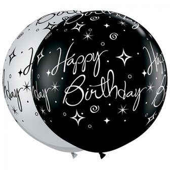 Latexballon Happy Birthday - 36 inch = 90cm