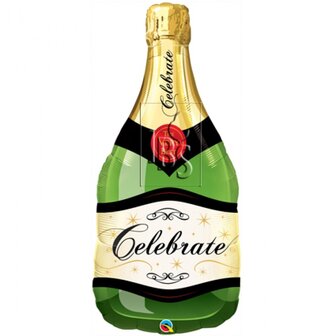 Folieballon champagnefles celebrate 40 inch = 102cm