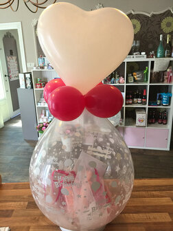 Stuffer ballon Happy Birthday met topballon latex(niet gevuld)