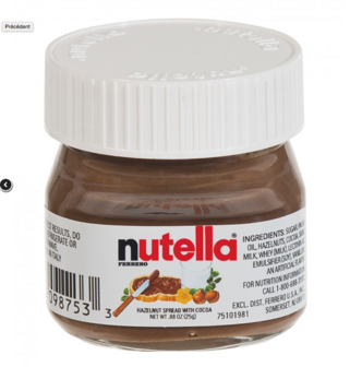 Nutella potje 25gr. (niet gepersonaliseerd)