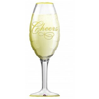 Folieballon champagneglas cheers 98cm