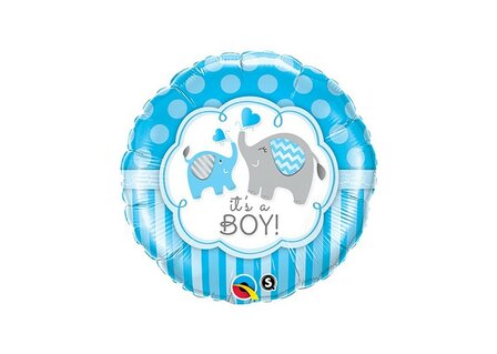 Folieballon it&#039;s a boy 18 inch = 46cm dubbelzijdig bedrukt