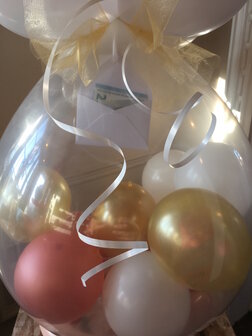 Stuffer ballon voor communie gevuld met geld