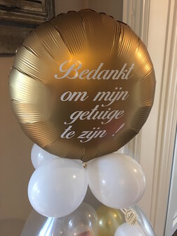 Opgevulde Ballon &quot;Bedankt om mijn getuige te zijn&quot;