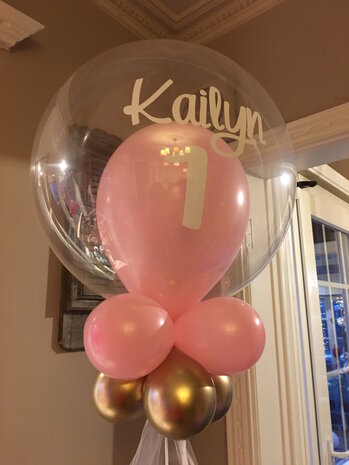 Ballonstaander double bubble gepersonaliseerd