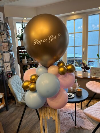 Plofballon organic Gender Reveal gold 