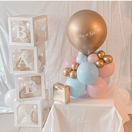 Plofballon organic Gender Reveal gold 