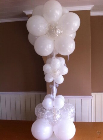 Ballonstaander bloemvorm huwelijk 120cm