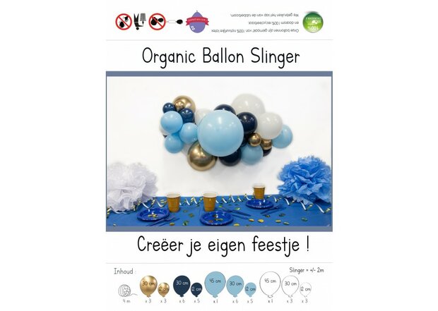 DIY Balloon Kit - Organic - Blue