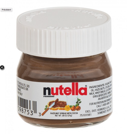 Nutella potje 25gr. (niet gepersonaliseerd)