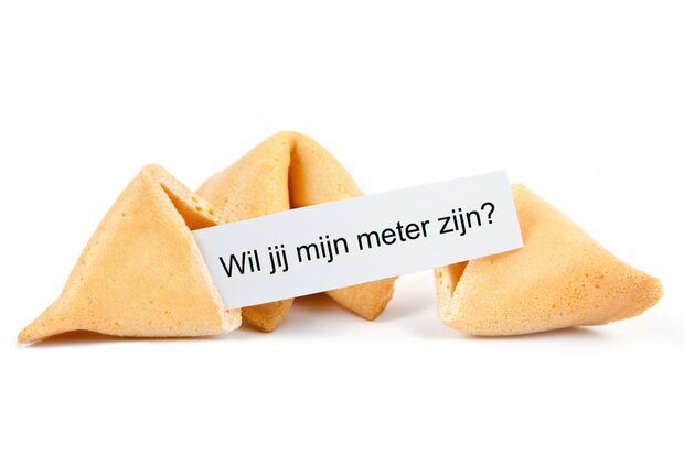 Doosje met 2 fortune cookies wil je mijn meter zijn?