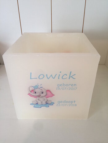 doopkaars model 12 - 15x15x15cm (voor theelicht)