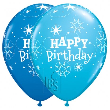 ballon 11 inch Happy Birthday met helium en high float (houdbaarheid 1 week)