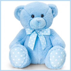 Knuffelbeer 25cm spotte bear blue