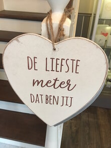 hanger hart met tekst naar keuze