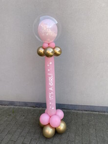 Ballonstaander wiebelpaal It's a girl