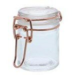 Potje glas met koper sluiting