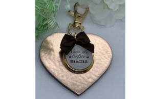 Sleutelhanger rosé hartje