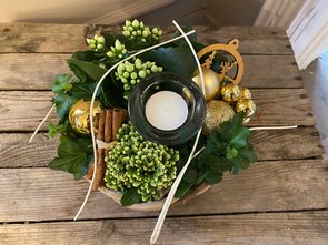 Bloemstukjes vaste plant goudtinten