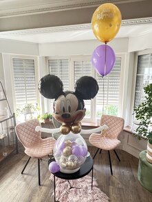 Stuffer ballon Mickey gevuld met geld