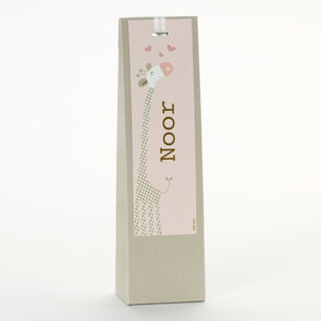 Giraf roze Hoog tasje