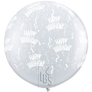 Latexballon Happy Birthday - 36 inch = 90cm