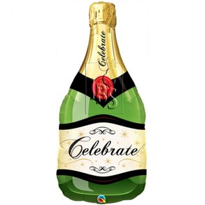 Folieballon champagnefles celebrate 40 inch = 102cm