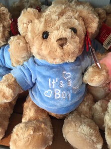 Beer met t-shirt it's a boy 25cm