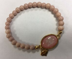 Armband met bedel tekst naar keuze